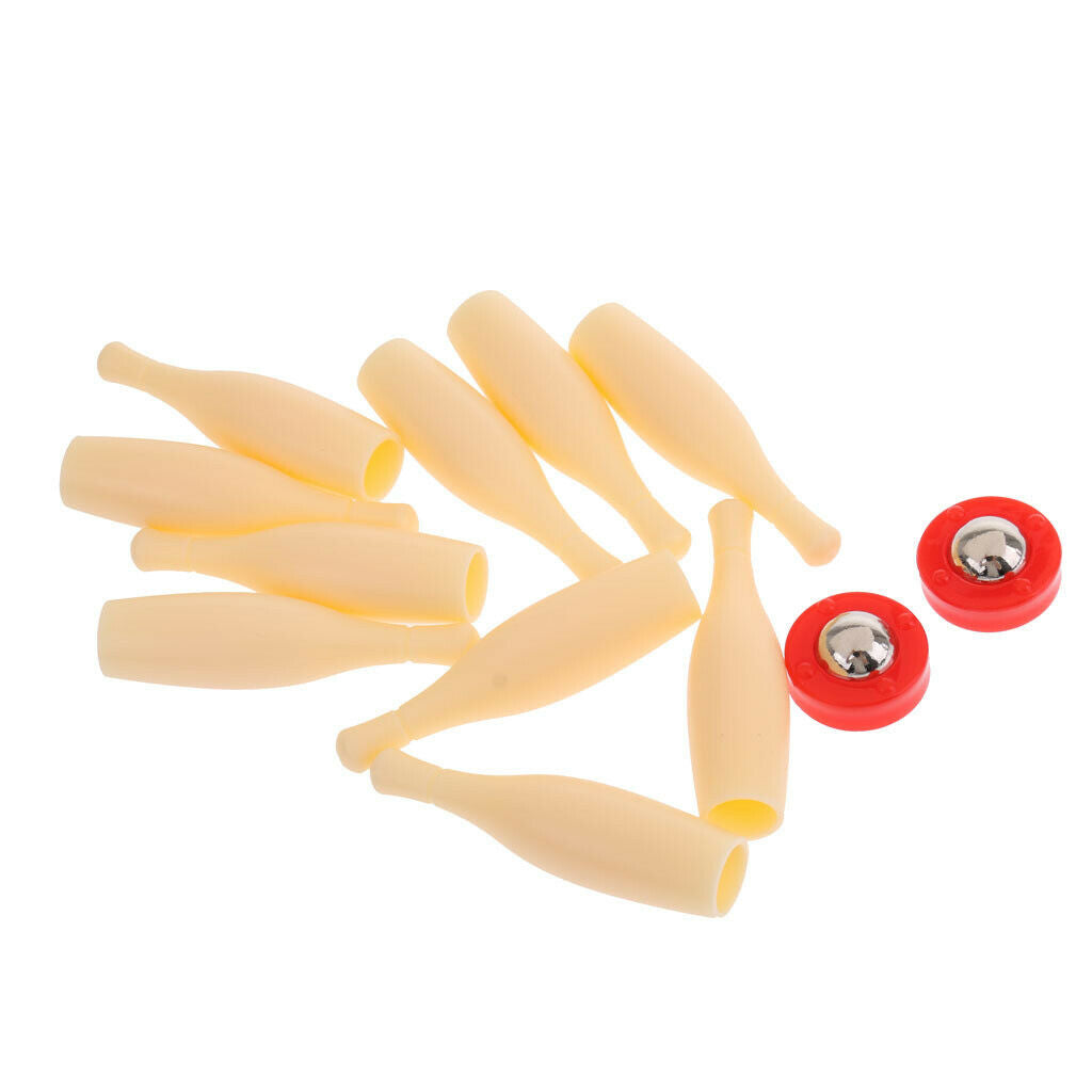 Children's Plastic Mini Bowling Set with Pushers and Pins Party Toys