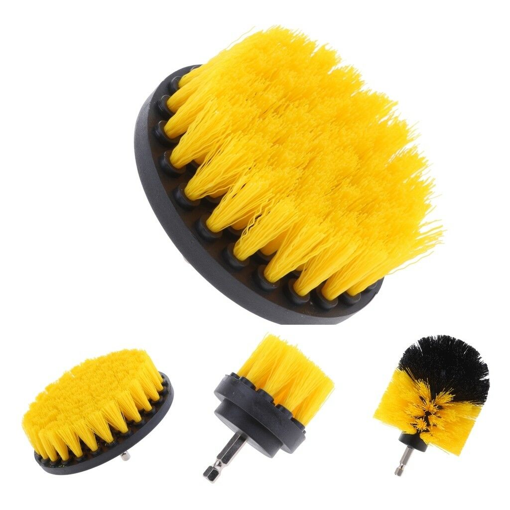 4x Scrub Brush Electric Drill Attachment Kit Cleaning Brush for Marble Grout