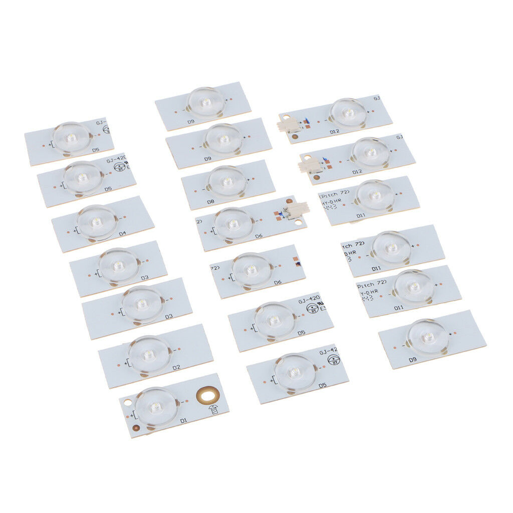 20pcs 6V SMD Lamp Beads with Optical Lens Fliter for 32-65" LED TV Repair