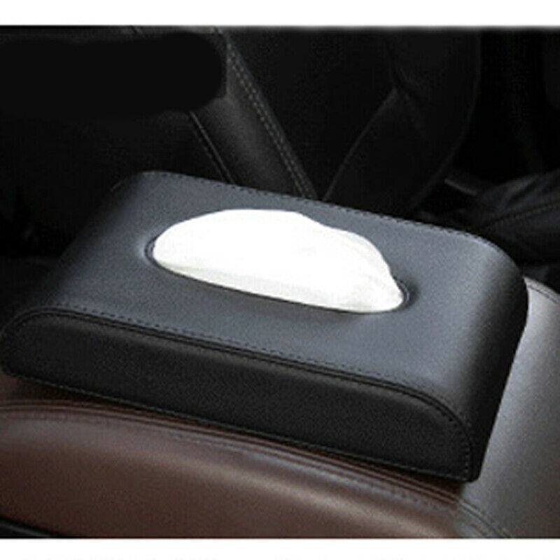 Cars Sun Visor PU Leather Tissue Box with Clip Holders Paper Napkin Accessories