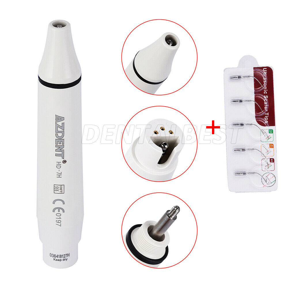 Dental Ultrasonic Piezo Scaler Handpiece +5PCS PD3D Perio Tips Fit SATELEC & DTE