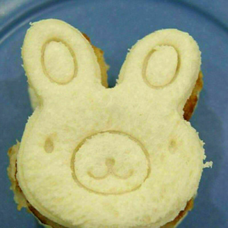 3pcs Sandwich Crust Cutter Cookie Bread Cake Toast Mold Rabbit Bear Flower Shape