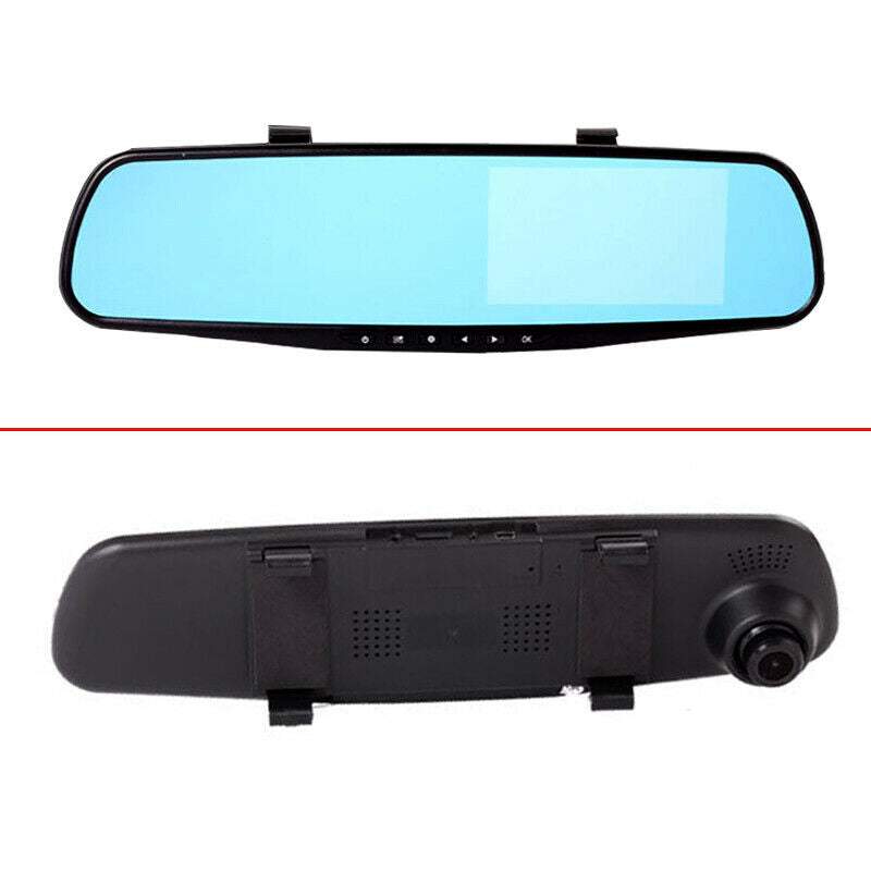 4.3 inch 1080P Car DVR Rear View Mirror Video Recorder Dual Cam Reversing Camera