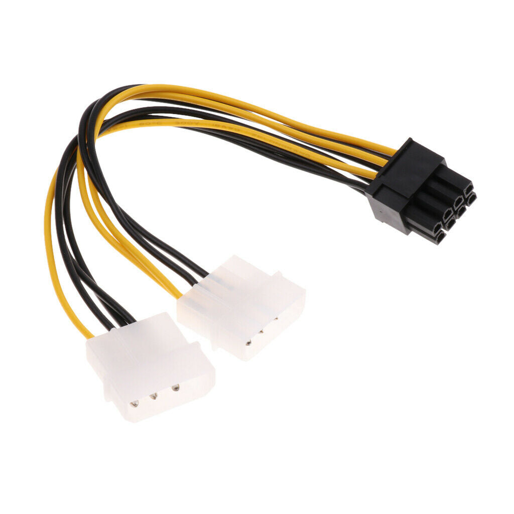Dual 4-pin to PCI-e 8-pin   Power Extension Cable Card Power Cable