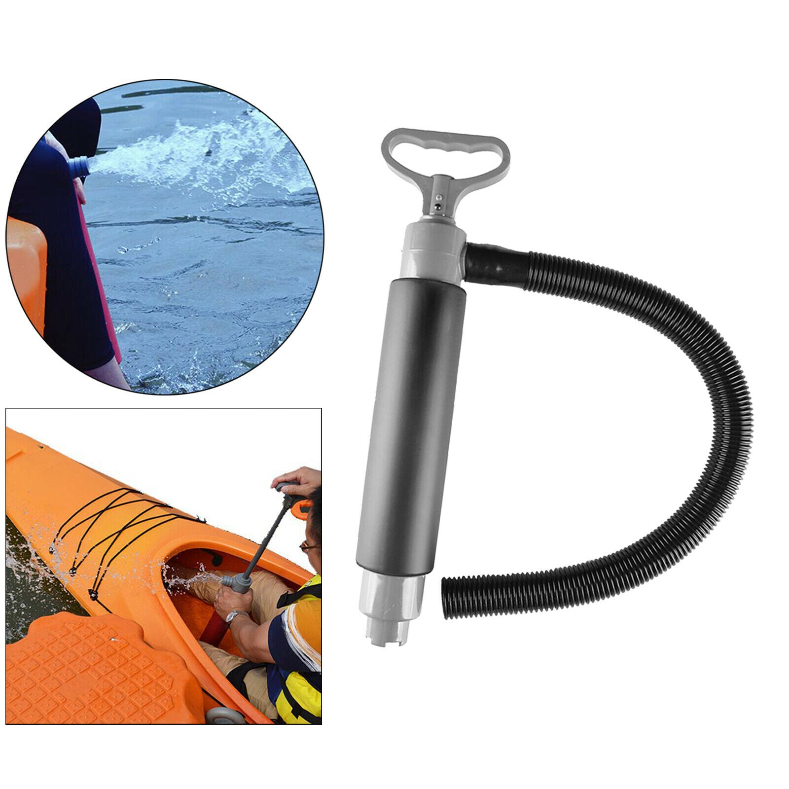Portable Kayak Bilge Pump 41cm Hatch Manual Water Pump Paddler Hand Pumps