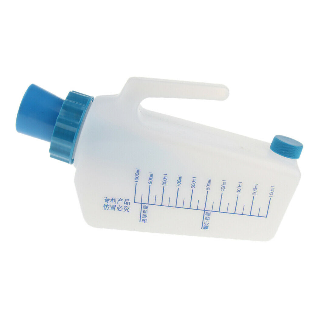 1000ml Male Kids Bed Pee Urinal Bottle w/Screw Top for Car Travel Leak Proof