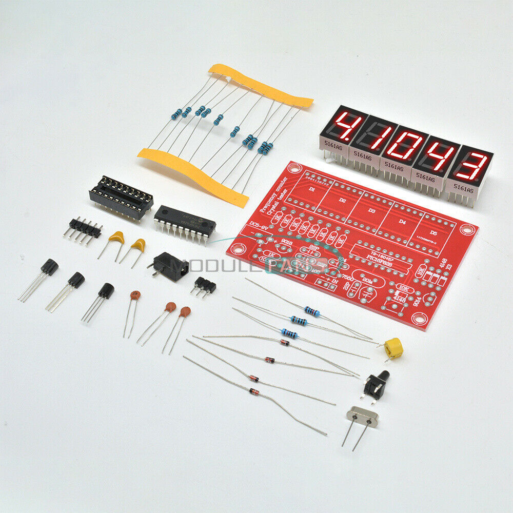 Crystal Oscillator Frequency Counter Meter 1Hz-50MHz Digital LED PIC DIY Kits