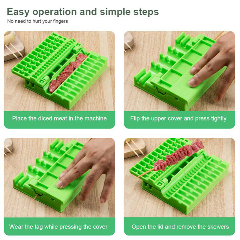 Kebab Maker Barbecue Stringer Box String Grill Kitchen Accessories Outdoo.l8