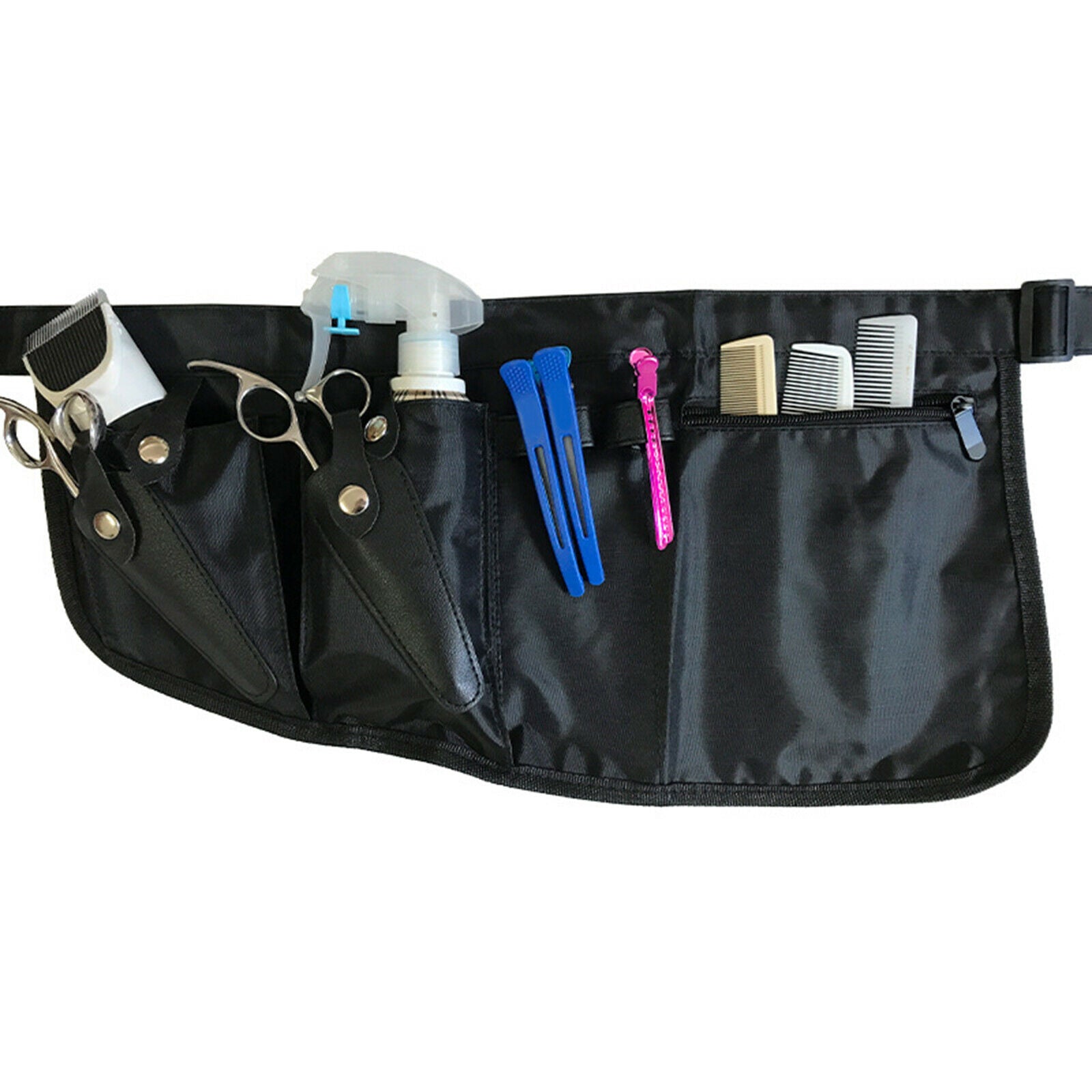 Hair Stylist Barber Accessories Tool Belt Black Adjustable Salon Pouch Black