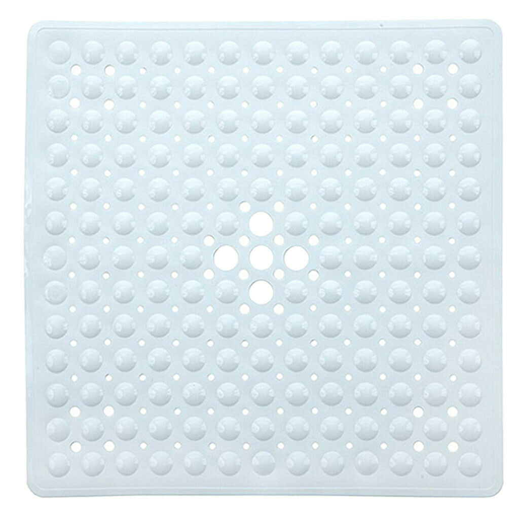 Non Slip Bath Tub and Shower Mat with Suction Cups 54x54cm White
