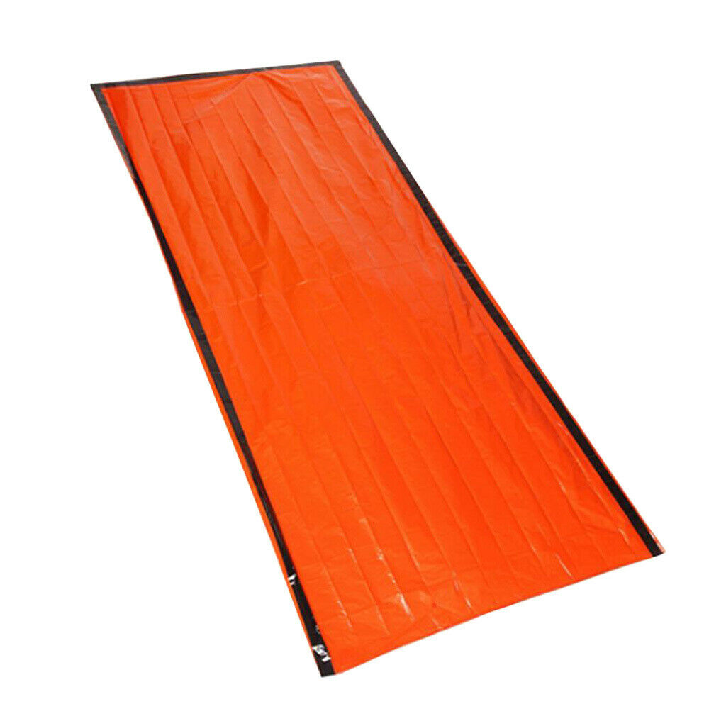 Mylar Thermal Sleeping Bag Portable Orange Blanket Tent