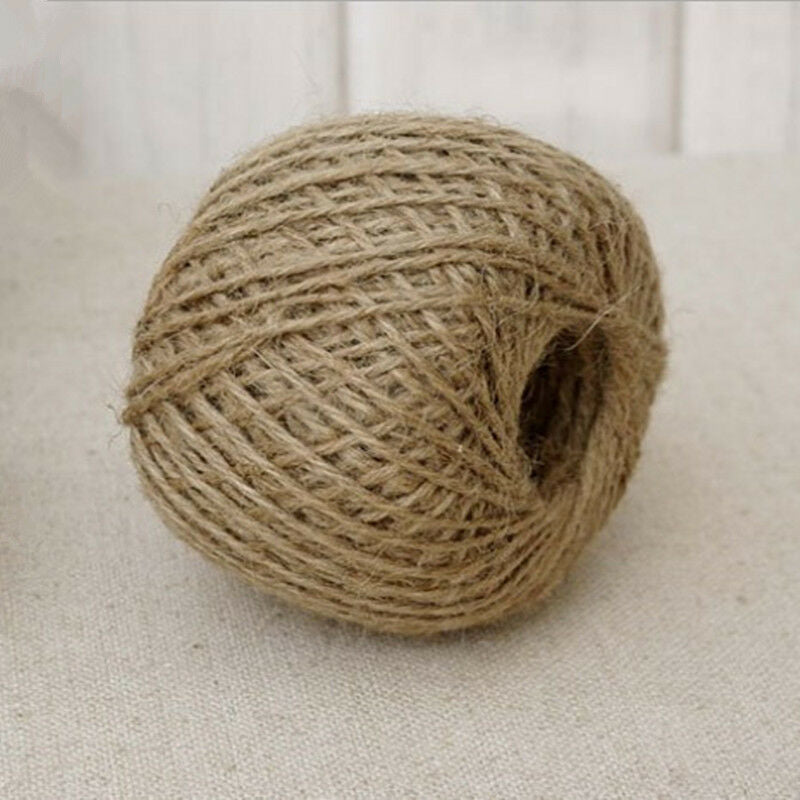 30M Natural Brown Jute Twine String DIY Rustic Craft Baskets Gifts Bows Jute