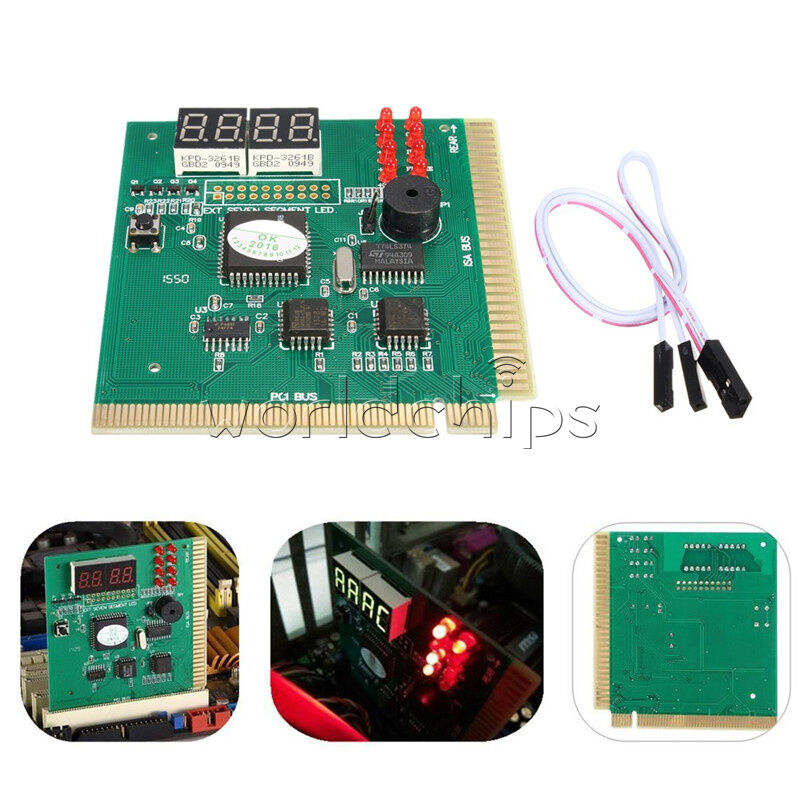 4-Digit Card PC Analyzer Diagnostic Motherboard POST Tester Computer PC PCI ISA