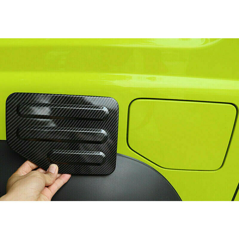 Carbon Fiber Style Oil Fuel Tank Cap Decor Cover For Suzuki Jimny 2018 2019 2020