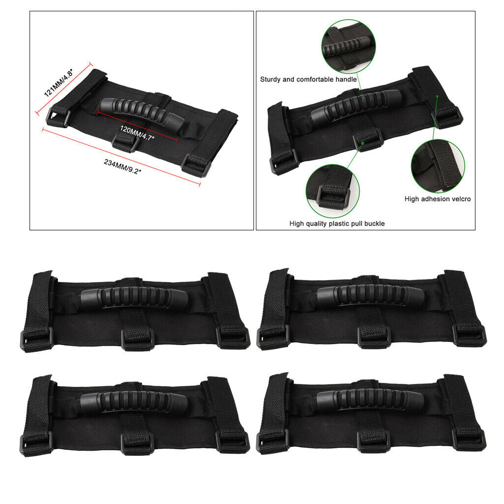 4pack Roll Bar Grab Handles Grip Handle for Jeep Wrangler YJ TJ JK JL New