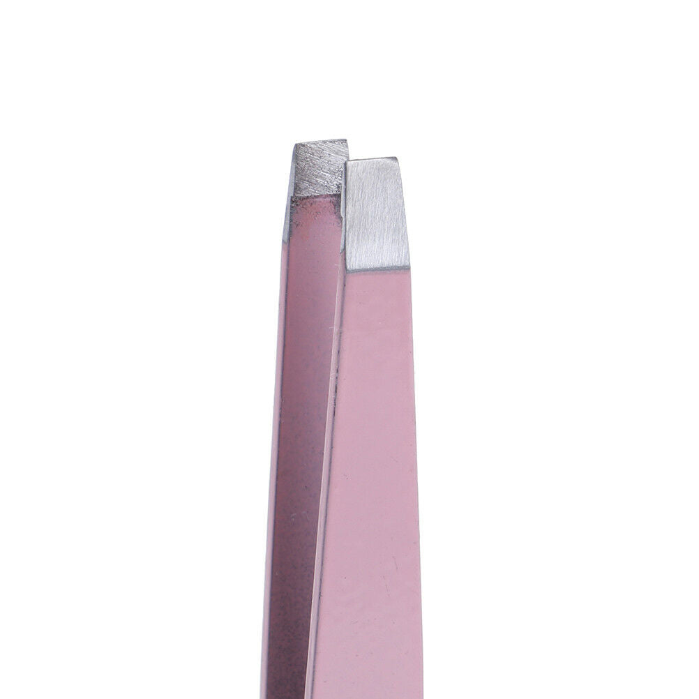 Useful~professional eyebrow tweezers hair beauty slanted stainless steel .l8