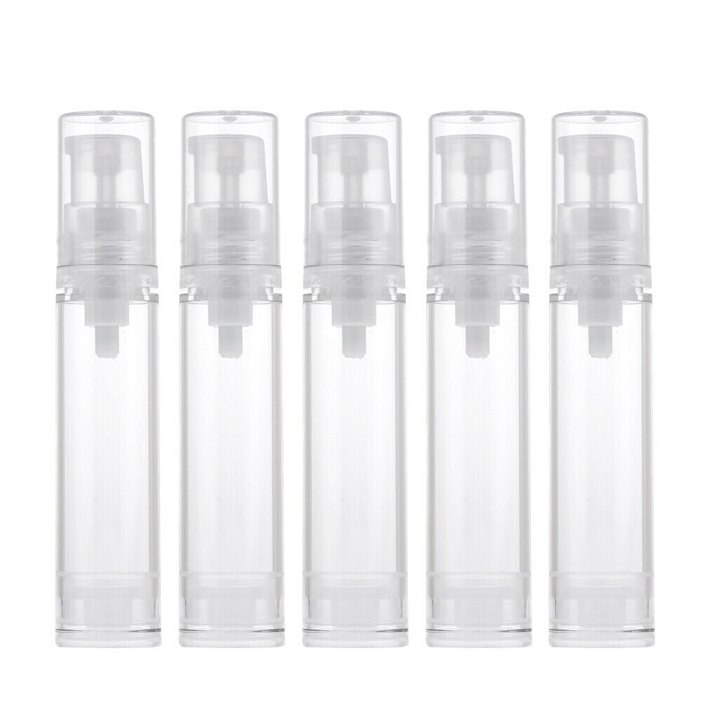 5x10ml Pump Bottle Refillable Empty Essential Oil Flask, Perfume,
