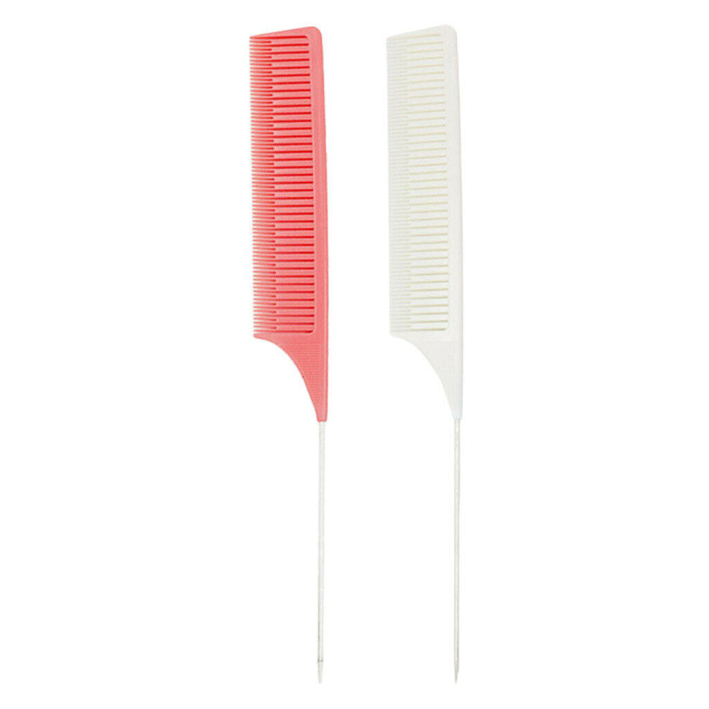 2pcs ABS Fine Weaving Highlighting Foiling Hair Comb Highlight Dyeing Combs