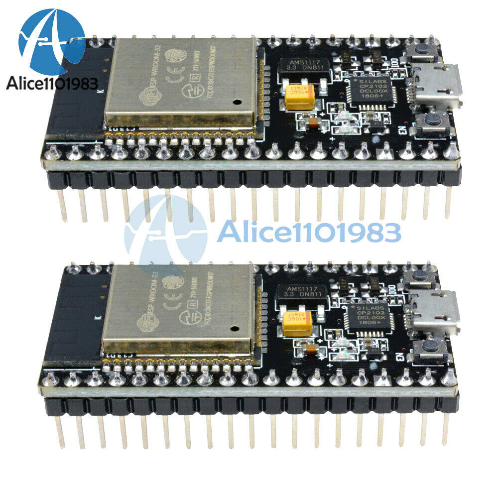 2PCS ESP32 ESP32S CP2102 Development 2.4GHz Dual-Mode WiFi & Bluetooth Antenna