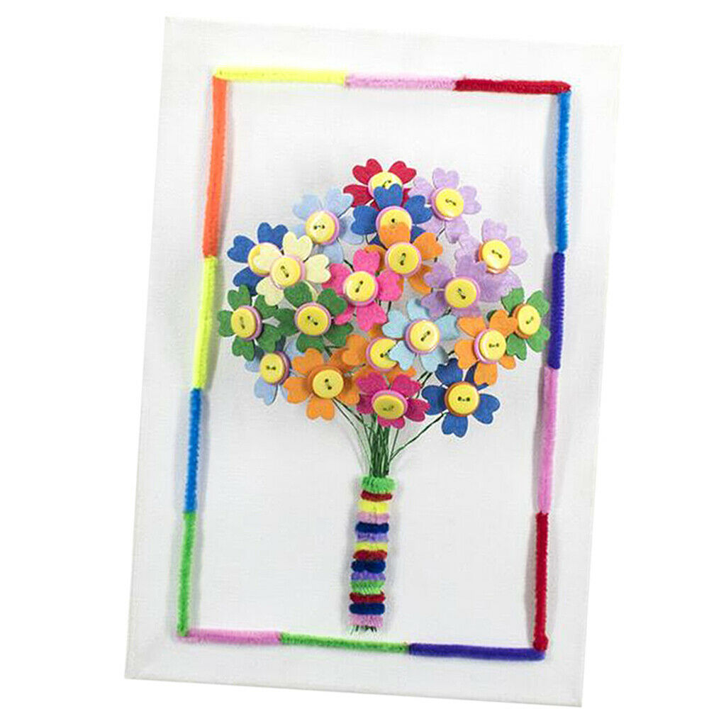 1 Set Felt Bouquets Kit Hand Crafts Materials Package for Children Flower 4