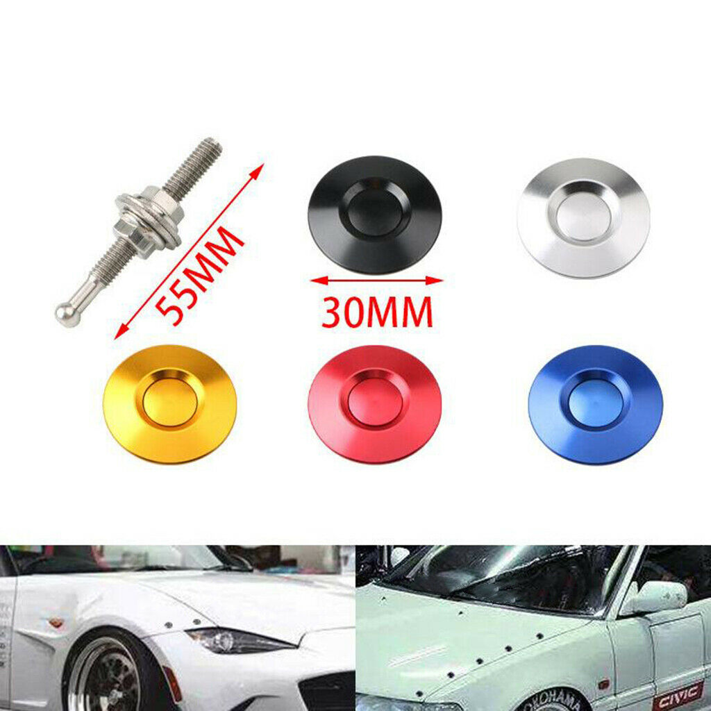 Car Bonnet Quick Release Hood Pins Lock Black