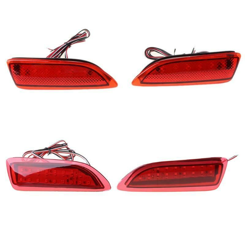 1Pair FTT Rear Bumper Lights LED Reflector Brake Stop Signal Running Lamp For