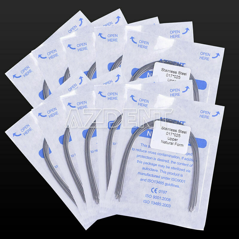 50 Packs Dental Orthodontics Arch Wire Rectangular Nature 017 X 025 Upper