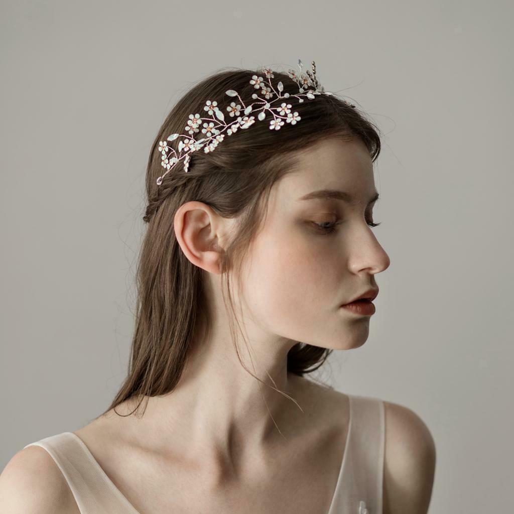 Wedding Headband Rhinestone Flowers Bridal Headdress Hair Accessories