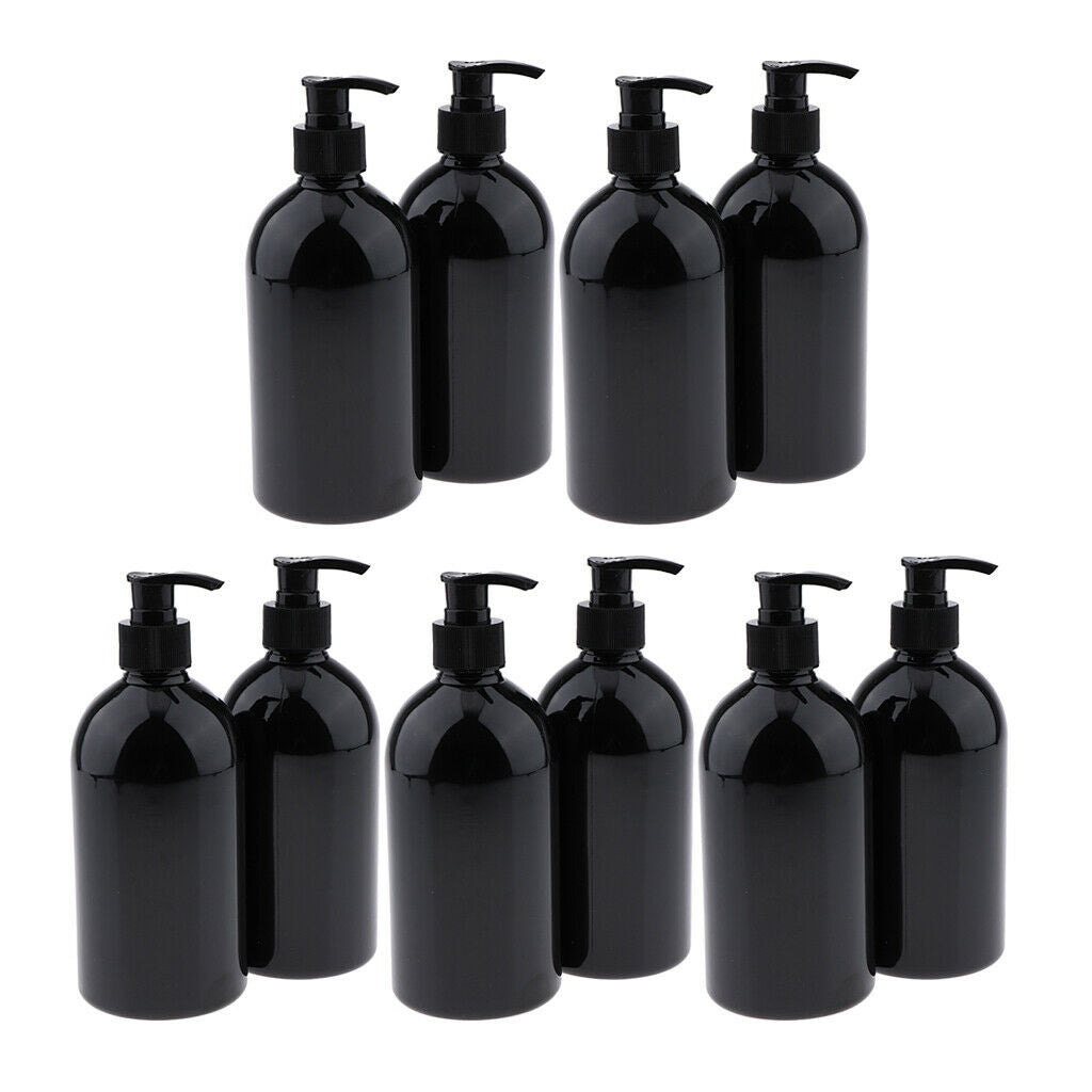 10 Pieces Empty Shampoo Pump Bottles Refillable Lotion Body Wash Dispenser 500ml
