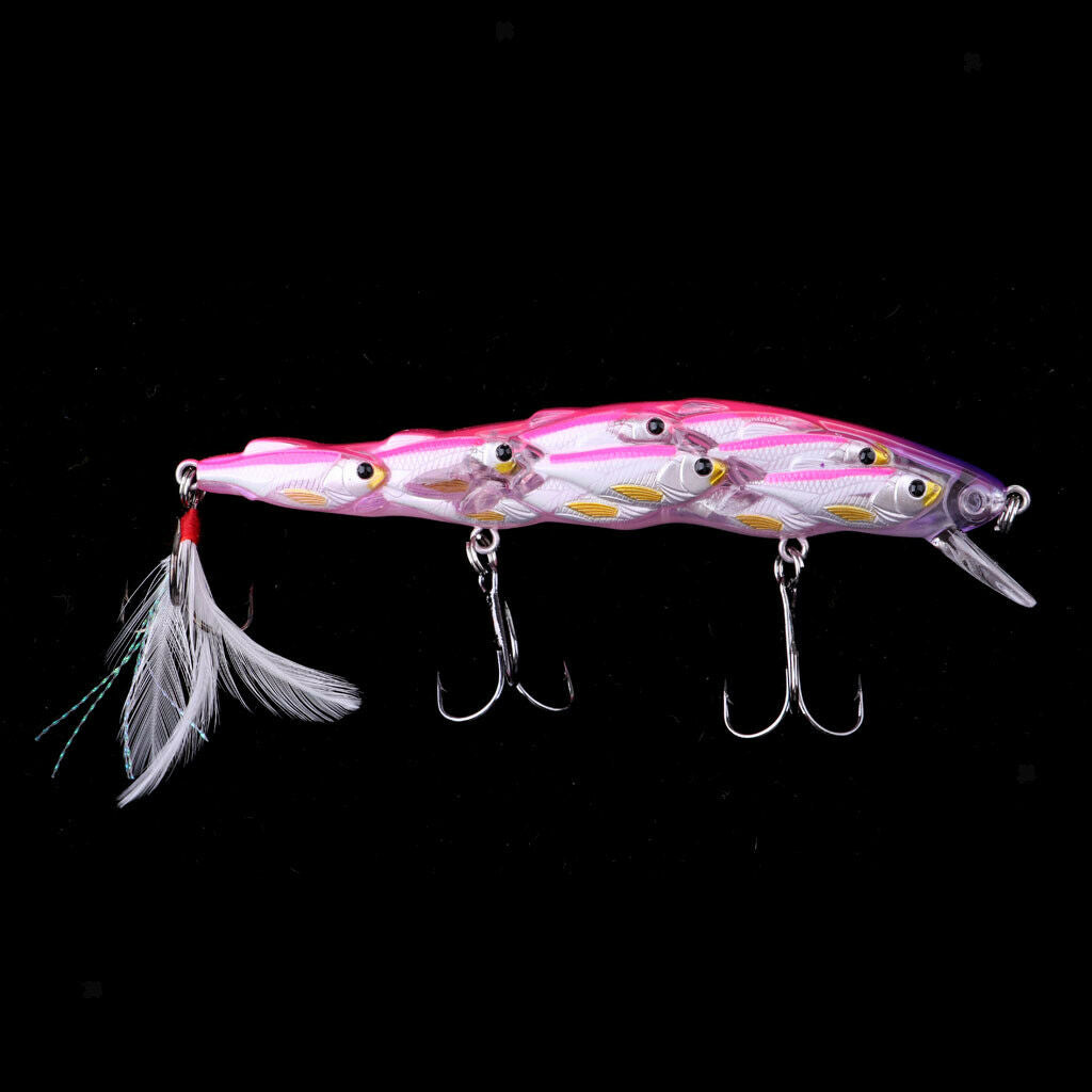 Wobblers Fishing Lure Crankbait Minnow Trolling Bass Pike Many Fish Pink