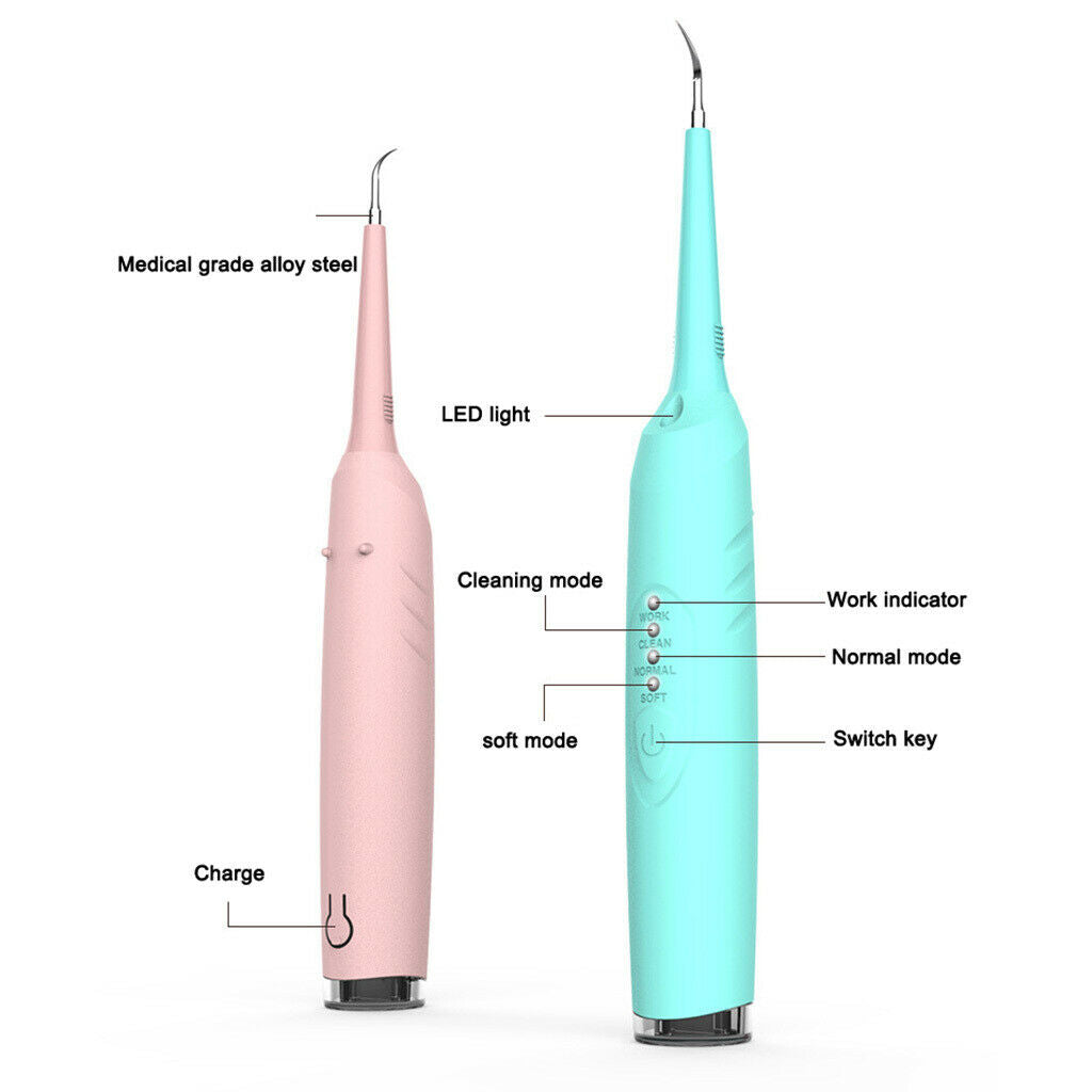 Ultrasonic Electric Tooth Cleaner USB Rechargeable Tool Floss Teeth Cleaning