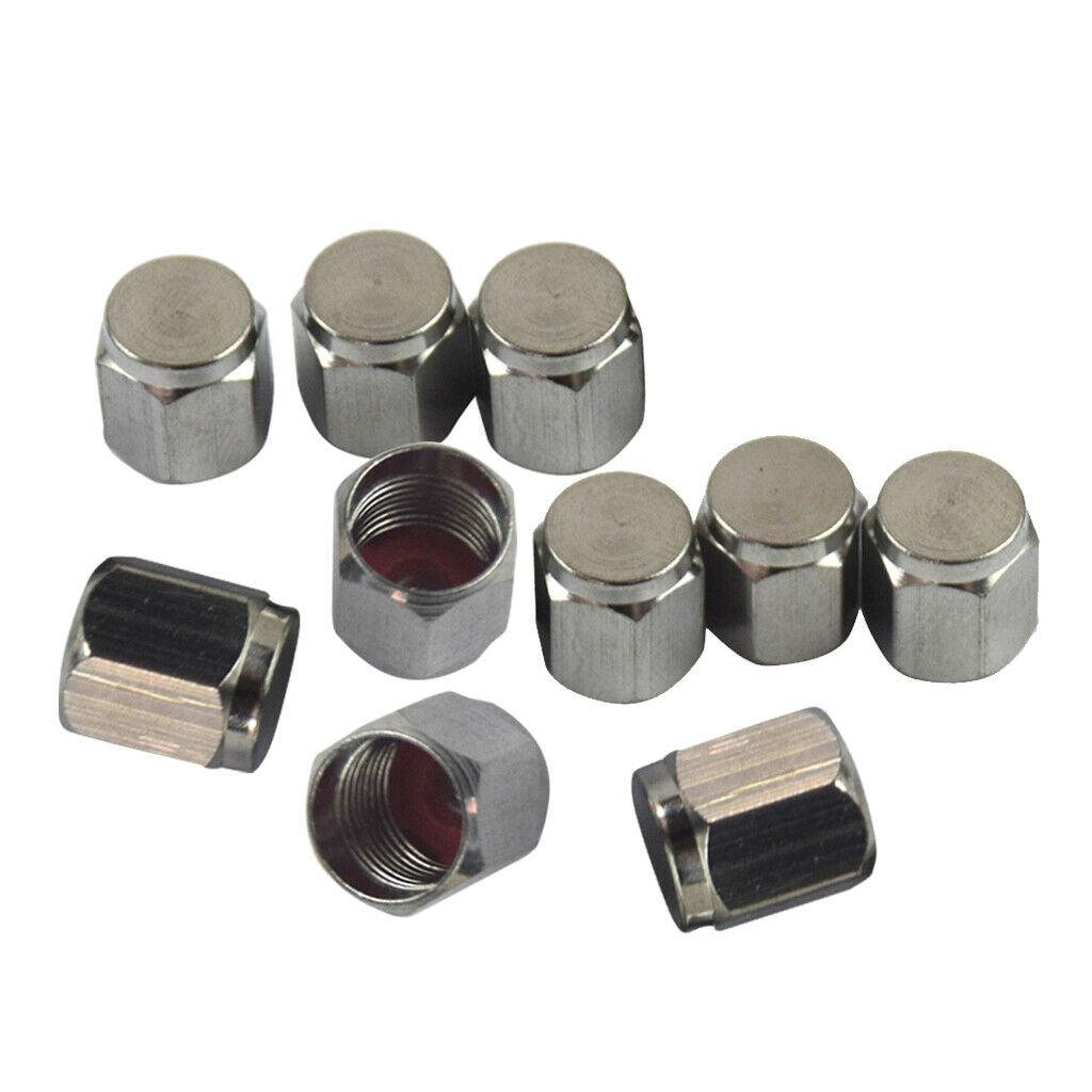 10x Car Schrader Valve  Copper Bicycle Motorcycle Valve Dust Cover Accessory