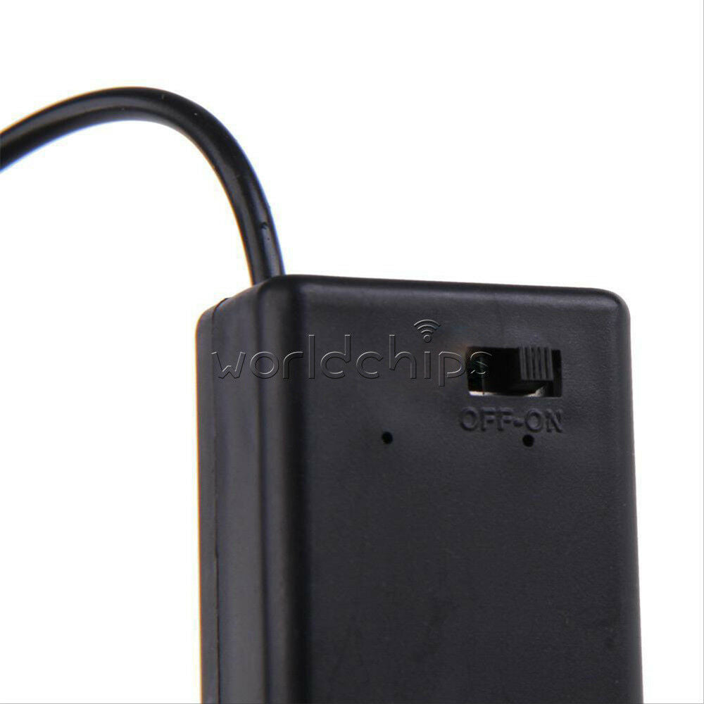PP3 9V Battery Holder Box Case Wire Lead ON/OFF Switch Cover + DC 2.1mm Plug