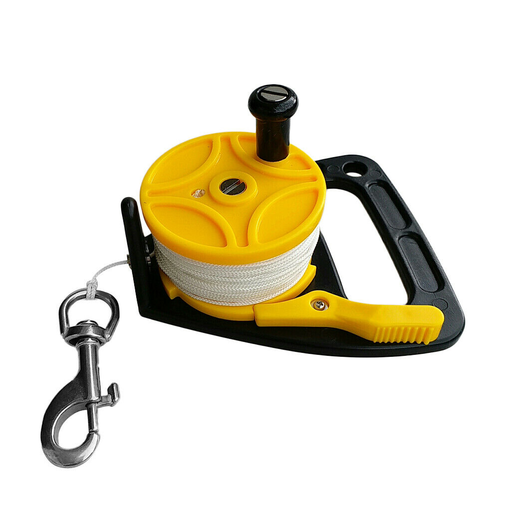 Portable Scuba Diving Reel Kayak Anchor & Handle, 150' Line, Bolt Snap Clip