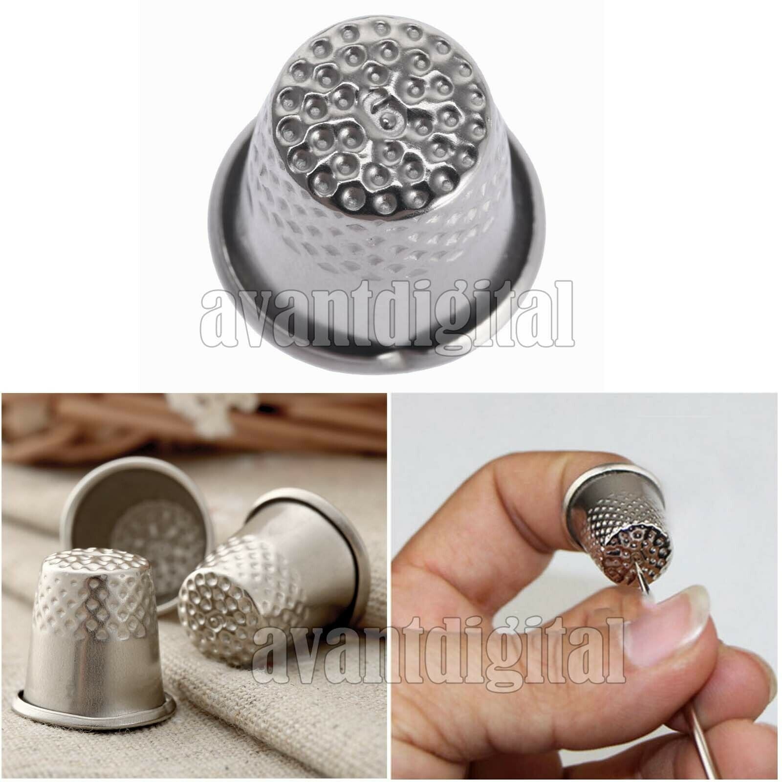 New 3pcs Finger Thimble Sewing Grip Metal Shield Protector Pin Needle Craft Tool