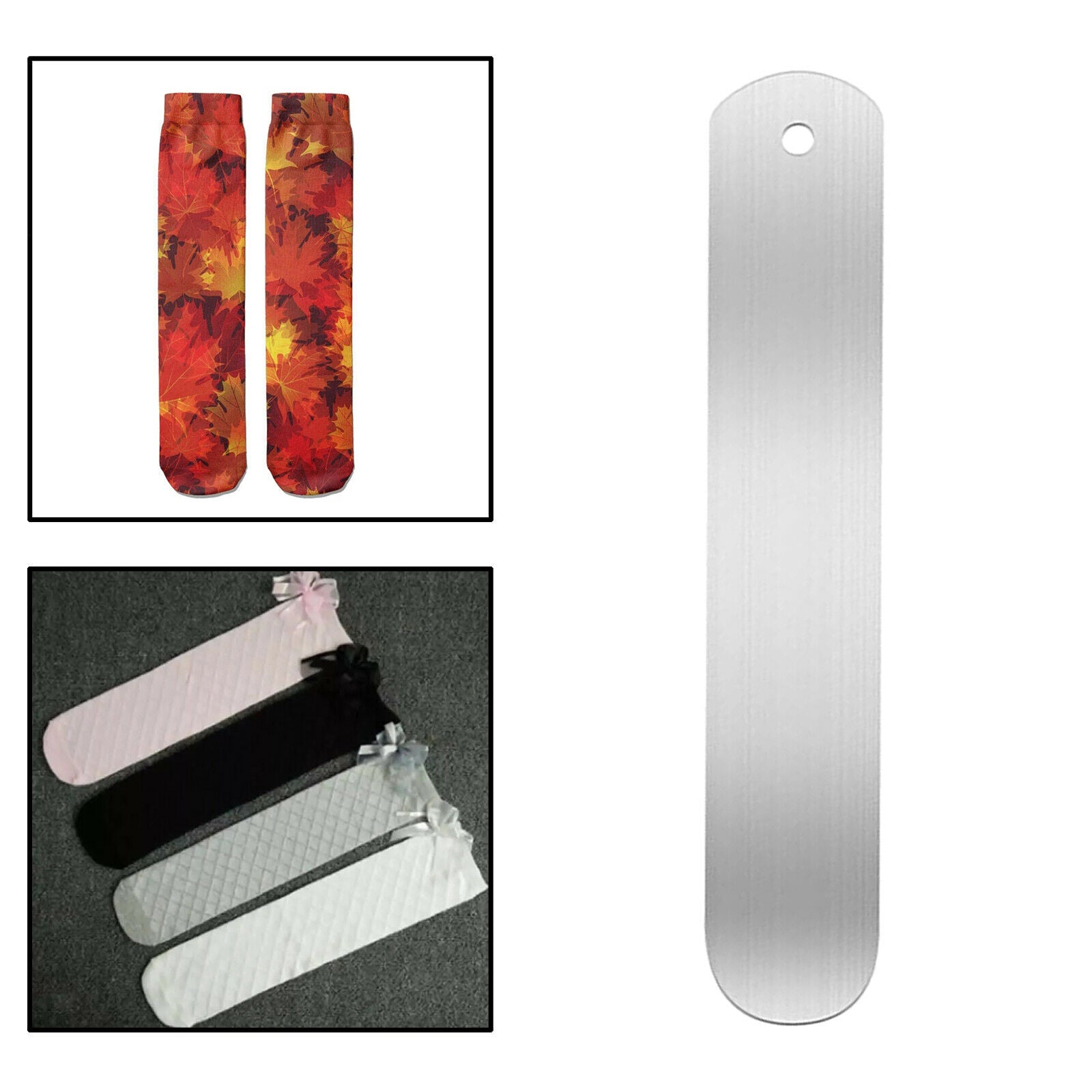 2Pieces Sock Jigs Crew Sock Board Heat Press Transfer Dye Sublimation Socks