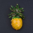 Cute Fruit Shape Rhinestone Enamel Pineapple Brooch Lapel Pin Wedding Party