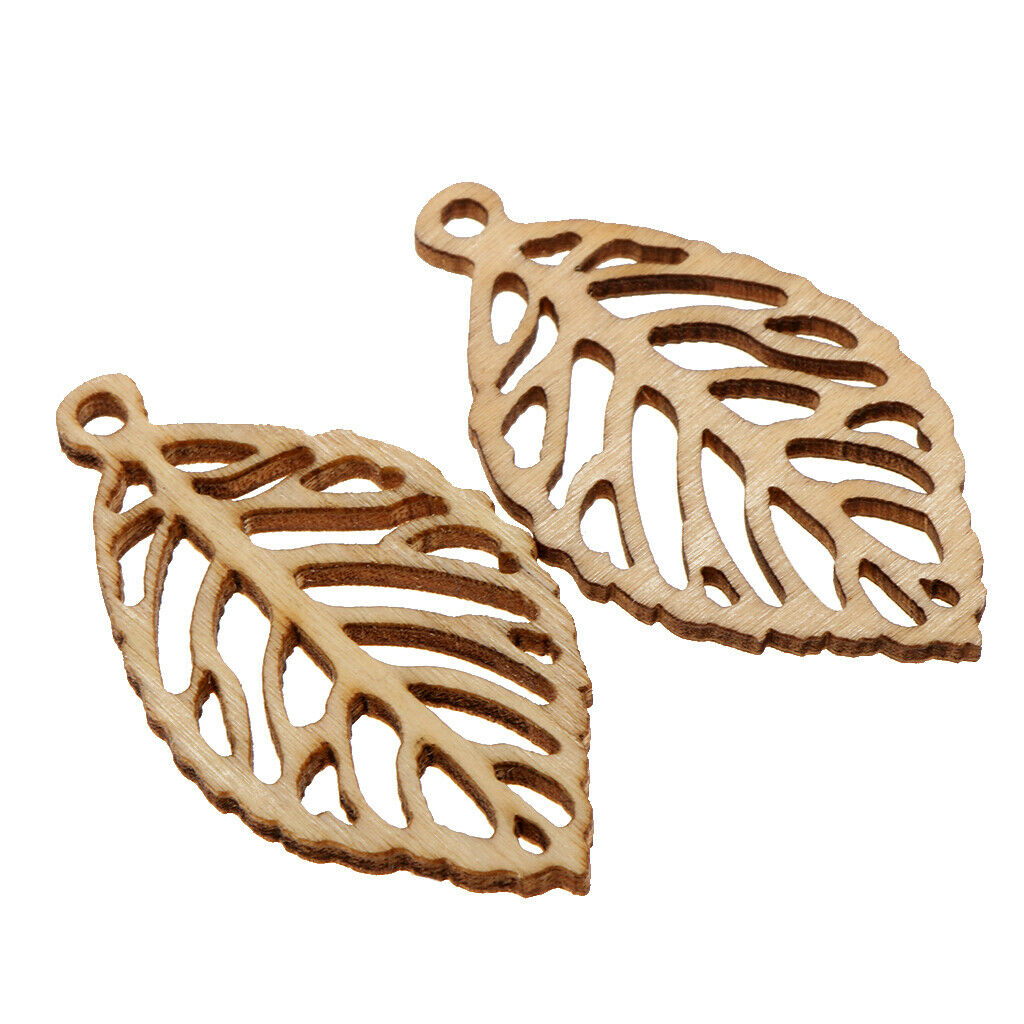 10Pcs Wooden Ornament Embellishments Crafts for DIY Dangle Earrings Jewelry
