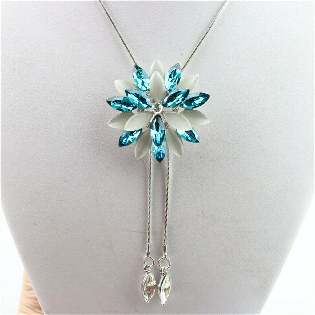 Western Latest Sweater Long Adjustable Chain Necklace Big Snowflake Pendant -