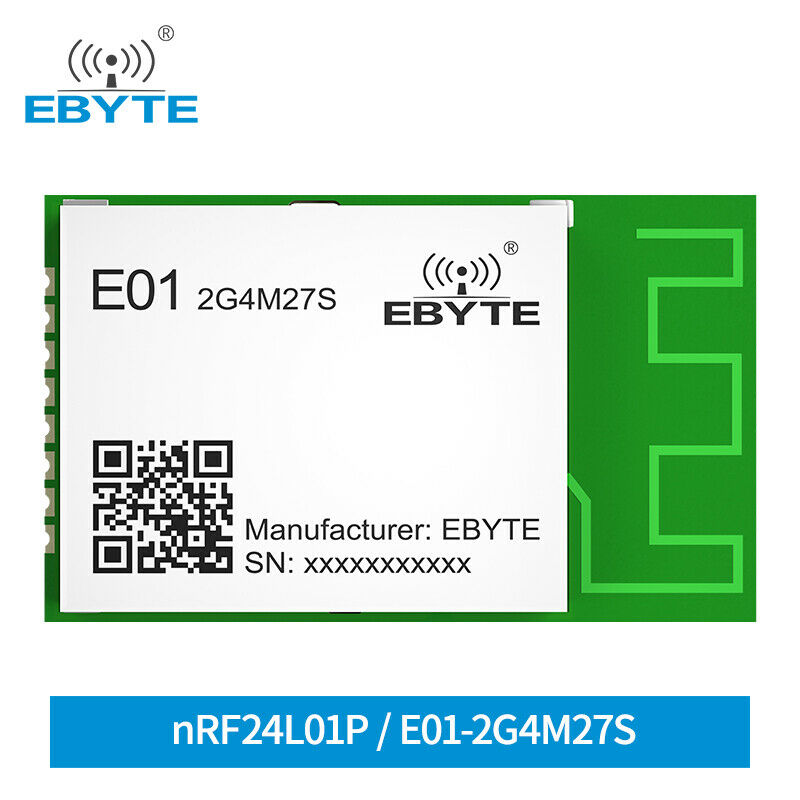 2.4GHz Wireless RF SMD Module nRF24L01P PA+LNA 27dBm 2200m E01-2G4M27S