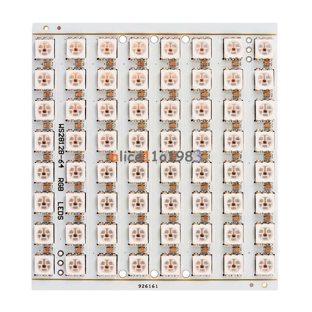 WS2812B 8x8 64-Bit Full Color 5050 RGB LED Lamp Panel Light for Arduino OS857