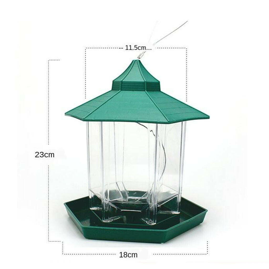 Bird Feeder Hanging Garden Gazebo Wild Bird Feeder Outside Hanging Birdhouse