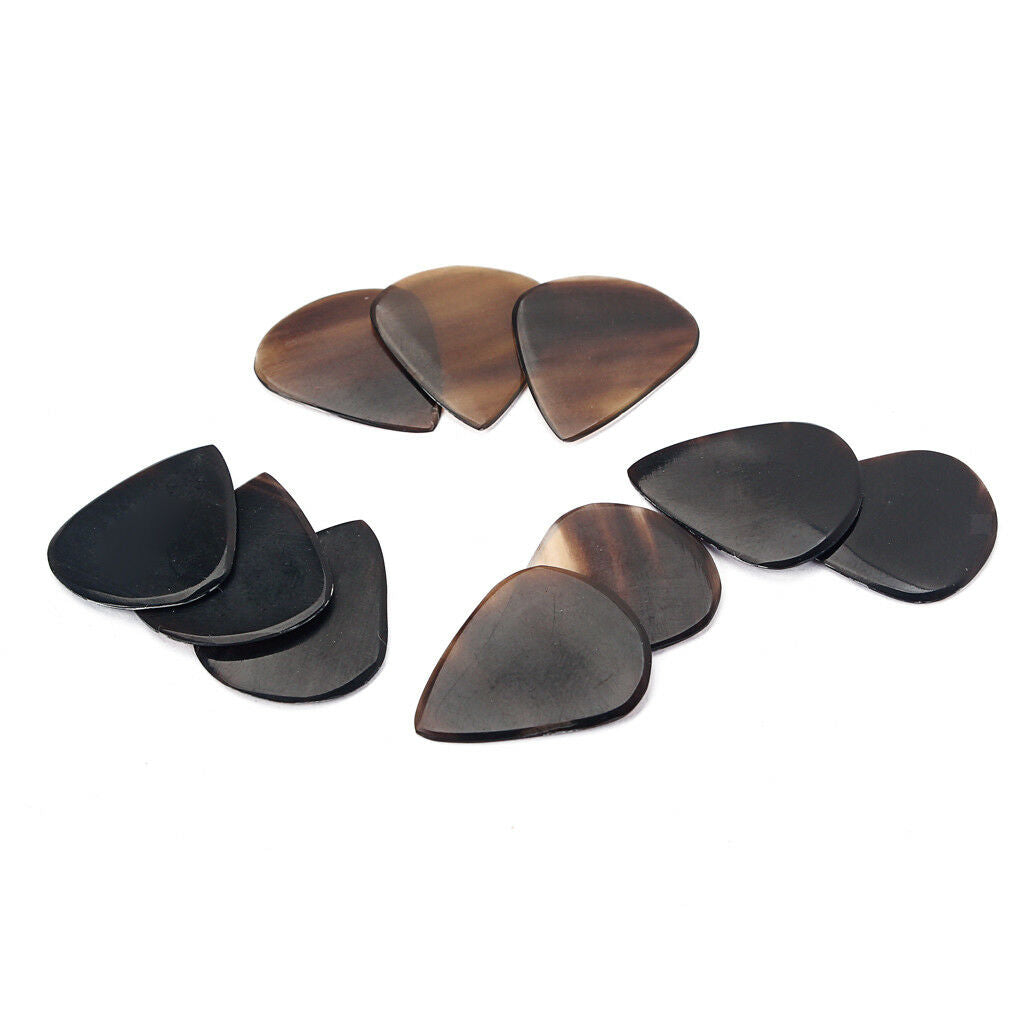 10PCS Guitar Picks Horn Plectrum for Bass Banjo Mandolin String Instrument