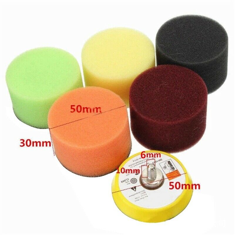 Car Polishing Sponge Plate Flat Wave Polishing Pad Sponge Wheel Set 2 Inch 16 X2