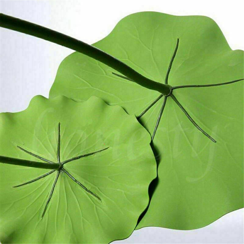 Large 40CM Artificial Water Lily Lotus Leaf Aquarium Pond Home Garden Decor