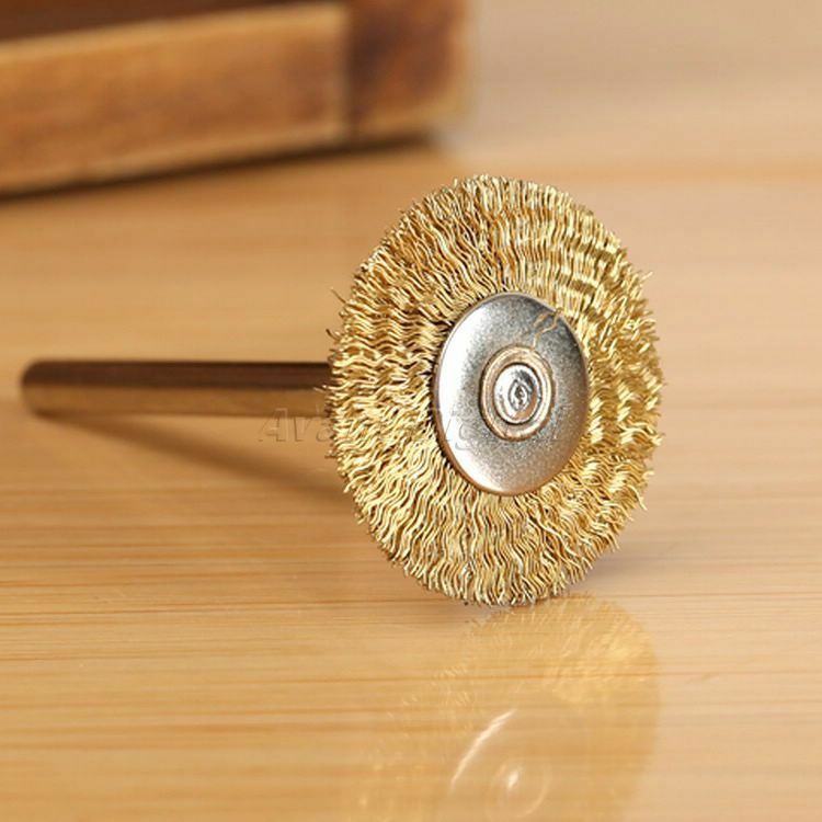 22MM Brass Wire Wheel Brushes Polishing Tool for Die Grinder Power Rotary 10PCS