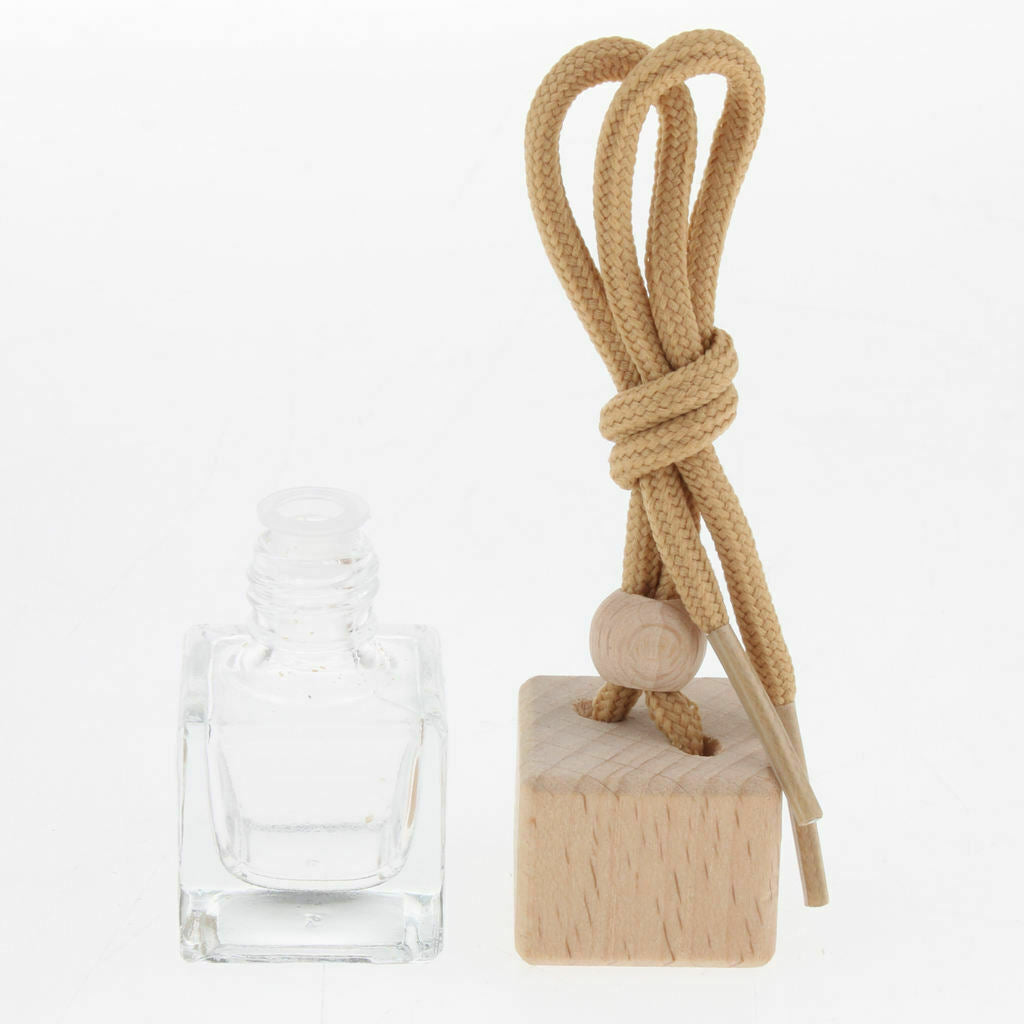4Pcs Empty 6ml Car Hanging Perfume Vials Charm Decor Essential Oils Bottle