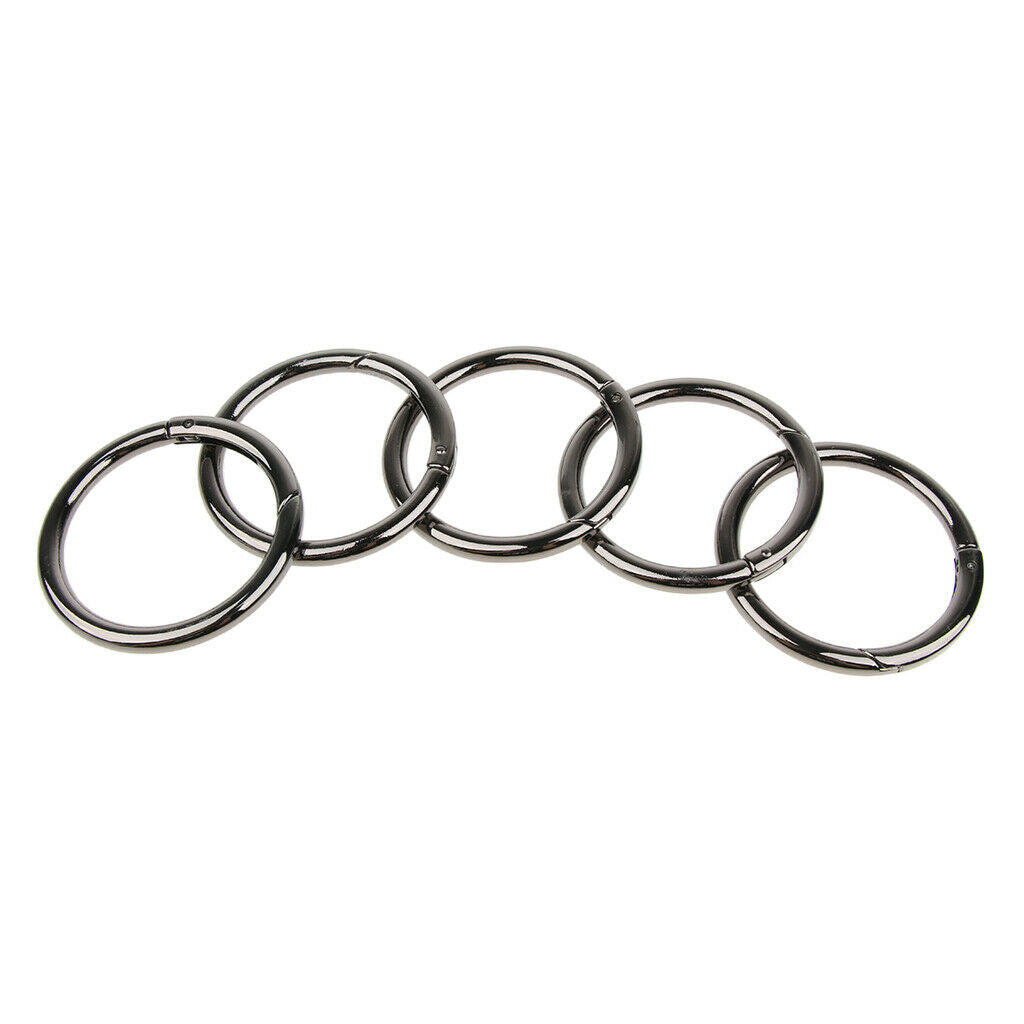 5 Pieces Zinc Alloy Round Spring Buckles Snap Hook Keychain