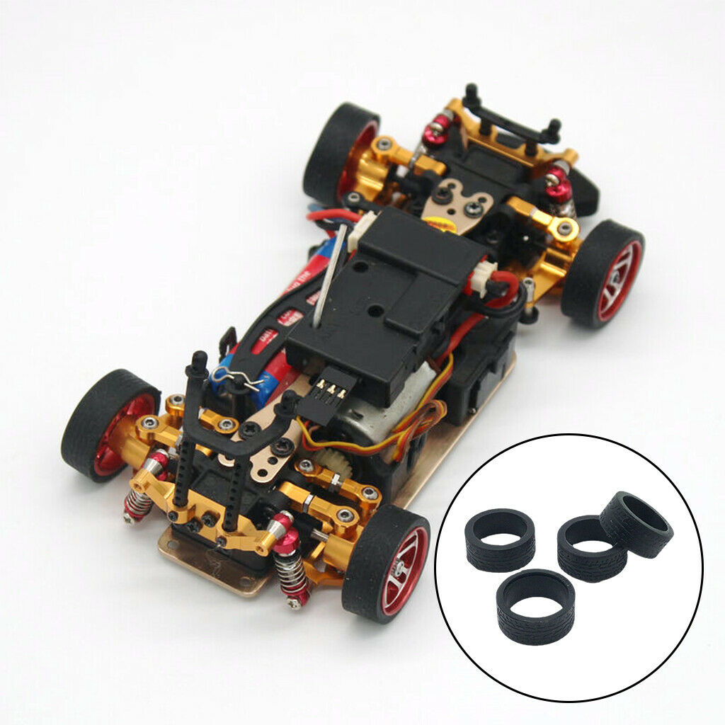 Rubber Tires for WLtoys K969 K989 K999 1/28 Scale Racing Car Upgrade Parts