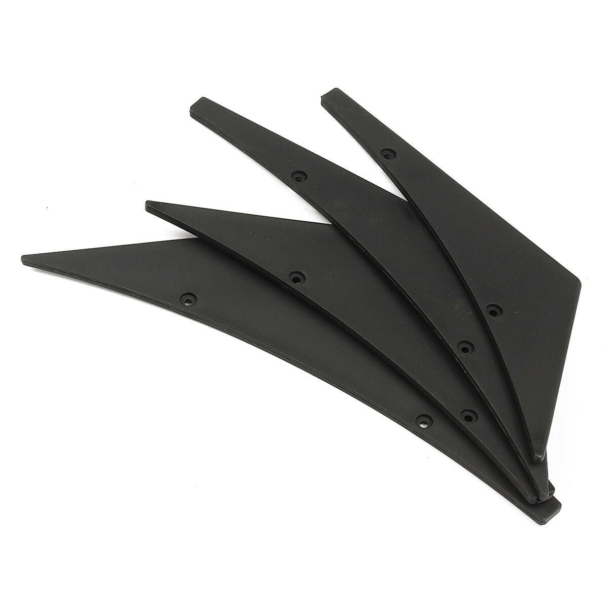 4 Pcs Front Bumper Splitter Fins Valance Chin Body Spoiler Canards Universal Fit